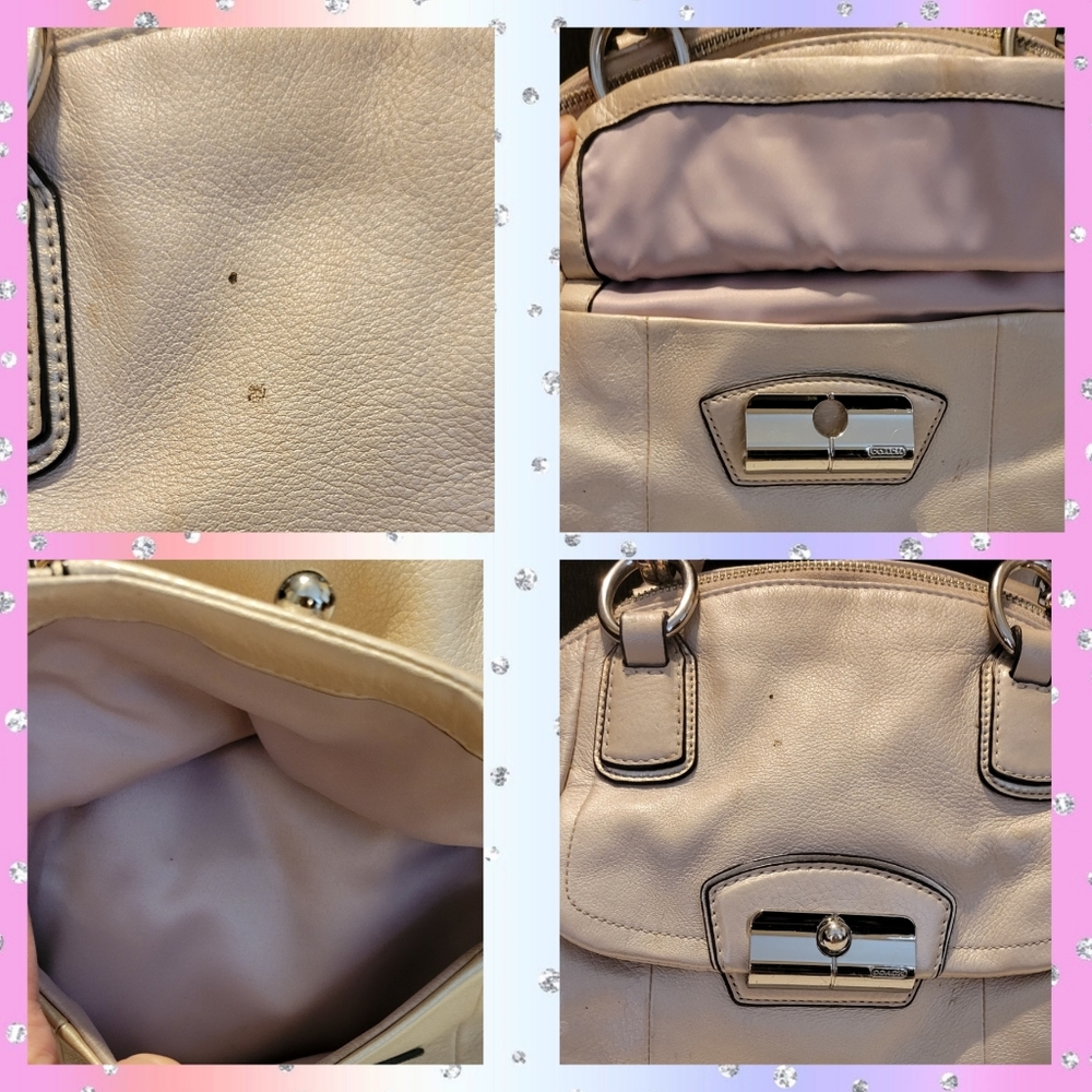 Coach Cream Leather Satchel with Silver Hardware.  Make An Offer! - Picture 6 of 16